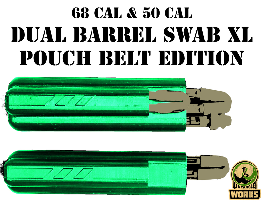 paintball barrel swab XL belt case pouch holder (68 cal and 50 cal)