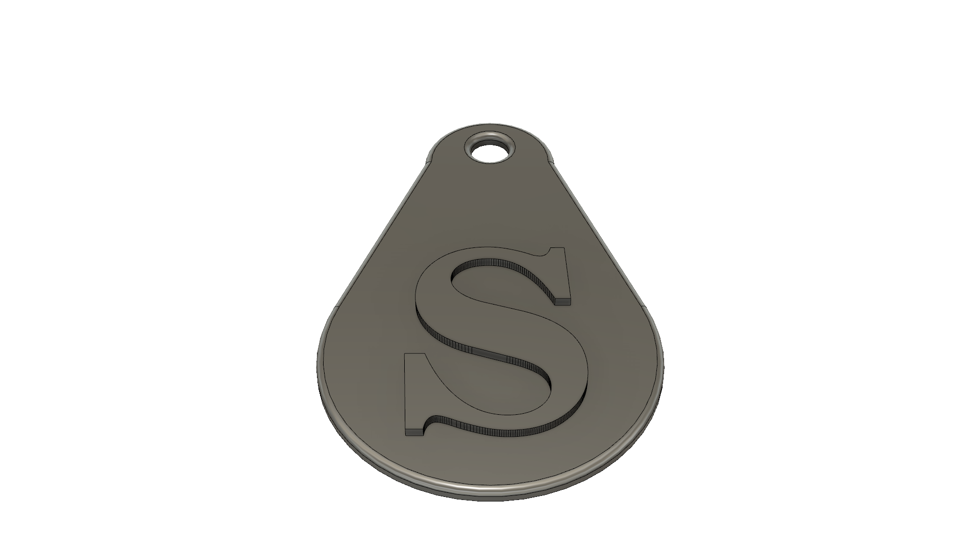 Letter S Key Fob