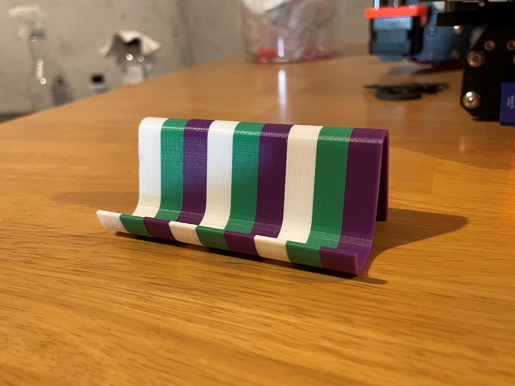 Vertically Striped Business Card Holder
