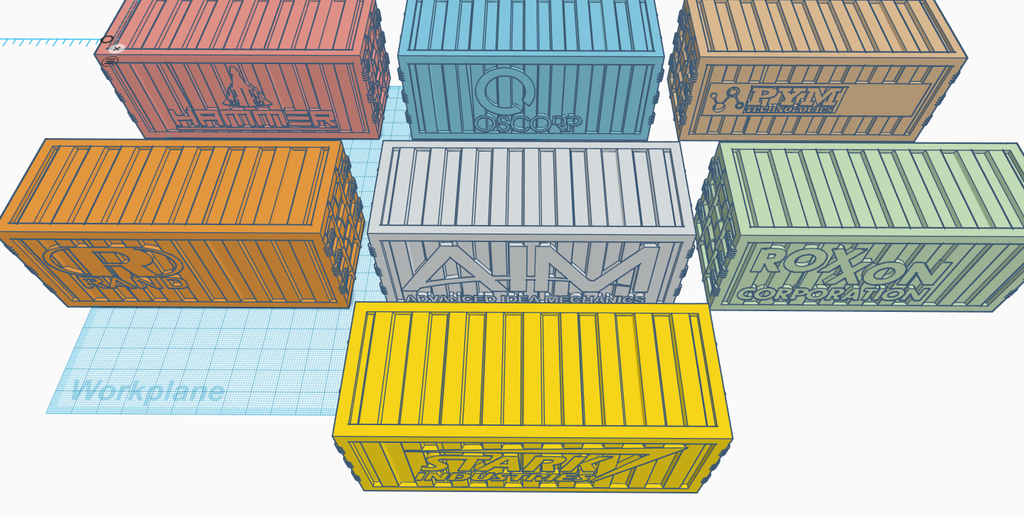 Marvel Crisis - 40mm Shipping Containers with Logos