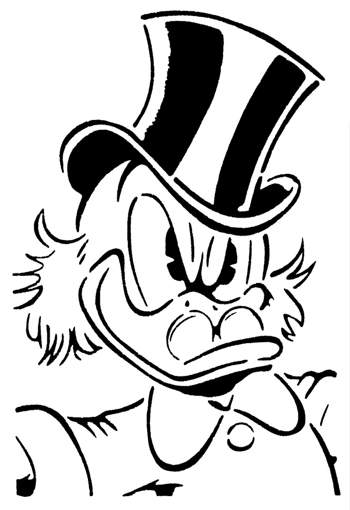 Scrooge McDuck stencil 3