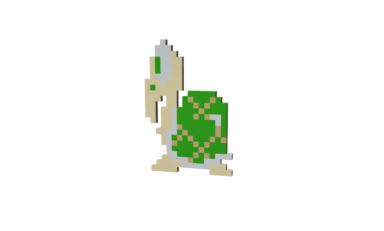 Super Mario Bros - Turtle multicolor sprite