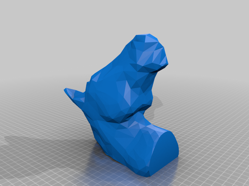 low poly horse head