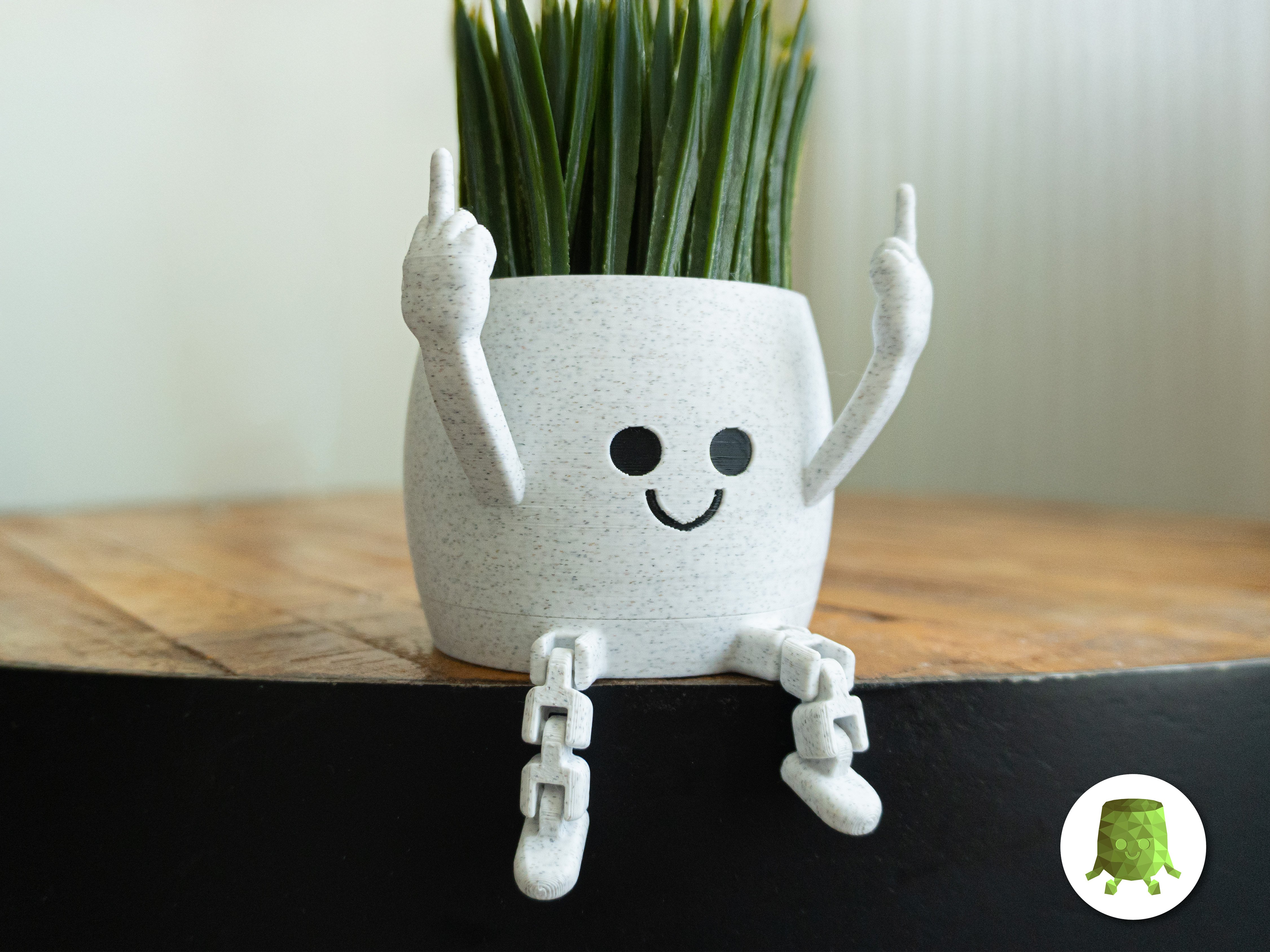 Happy Flex Sitting Middle Fingers Pot
