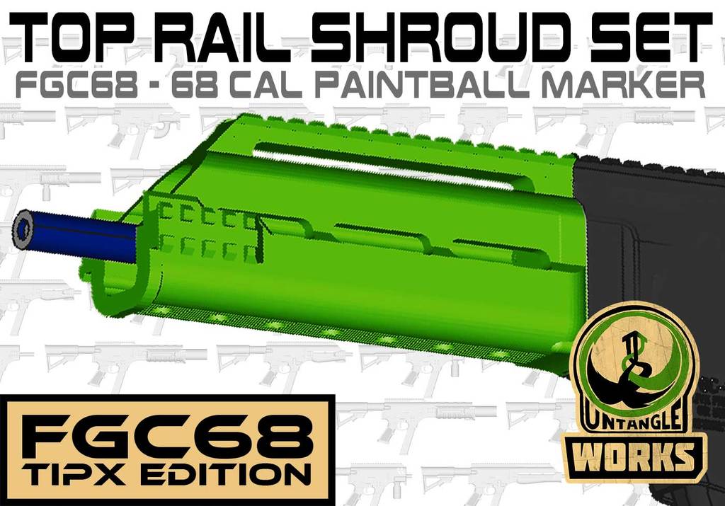 FGC-68 Top rail shroud set paintball magfed