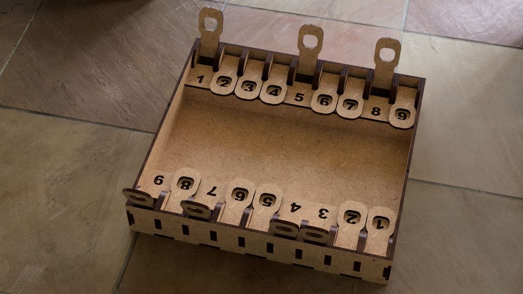 Shut the Box with Double Score Tracks, Laser-Cut