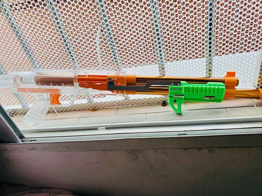 Nerf Colonel Wasp Firefly shotgun Picatinny rail Pump grip