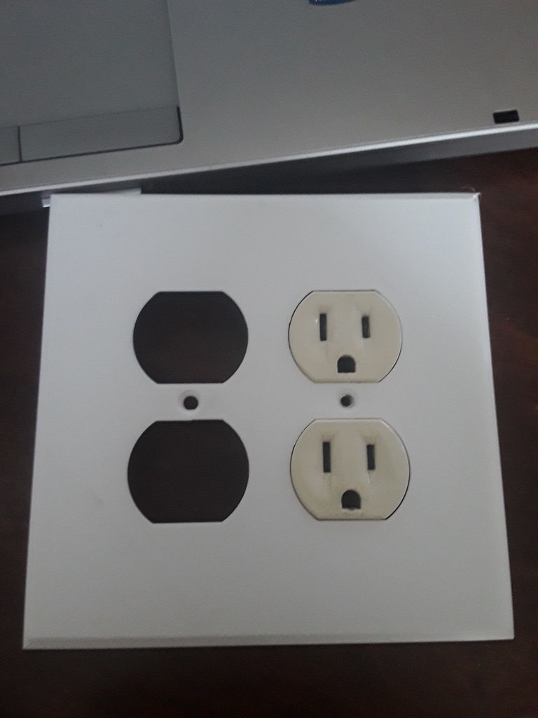 Outlet cover double, 5.25"