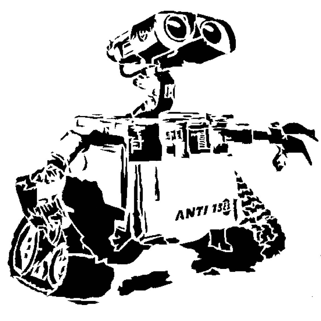 WALL-E stencil 2