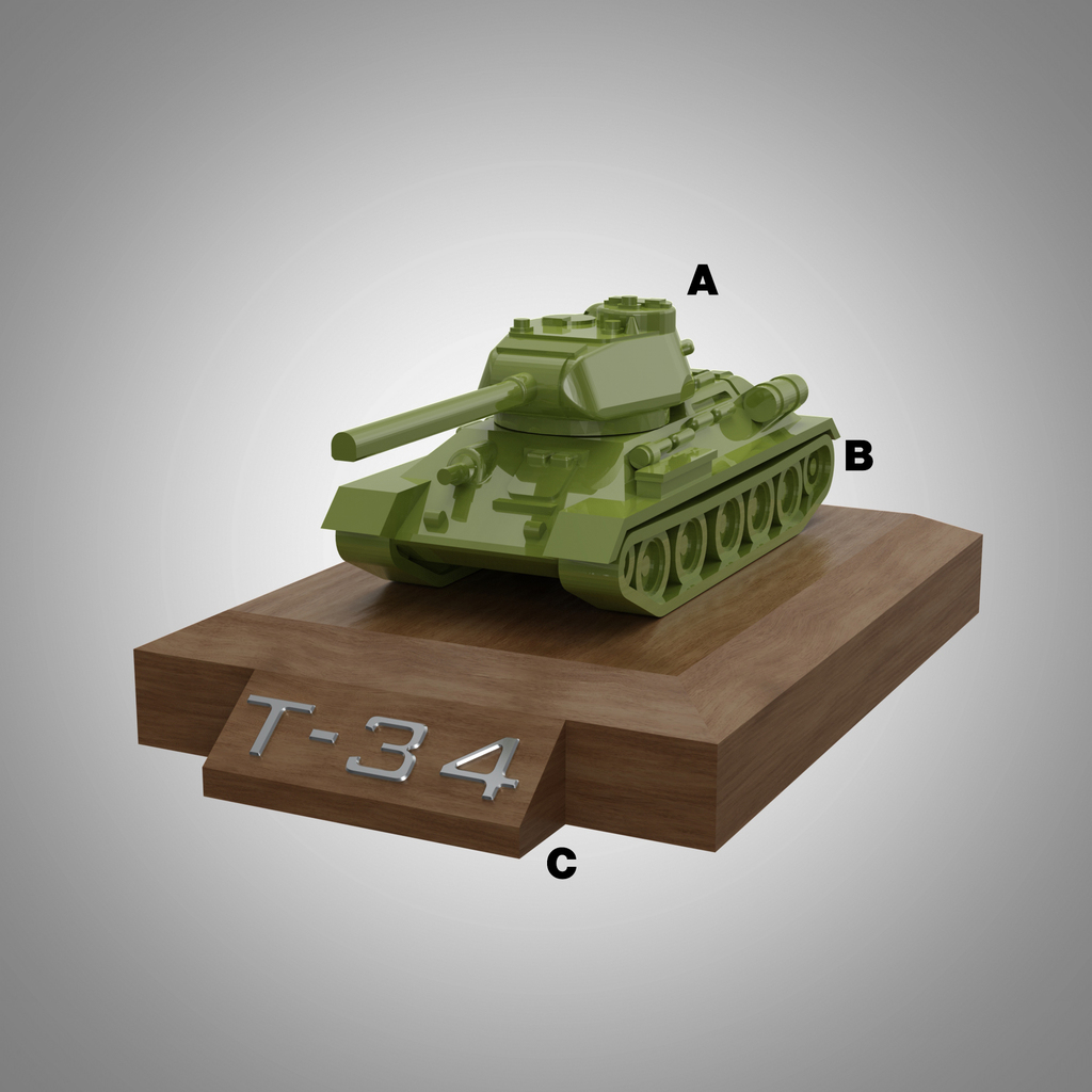 T-34 tank layout decoration model