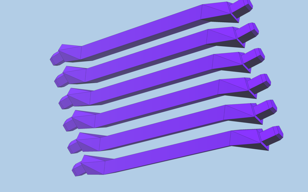 6 short purple struts for Zometool