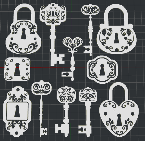 Keys and Locks 2D Wall Art