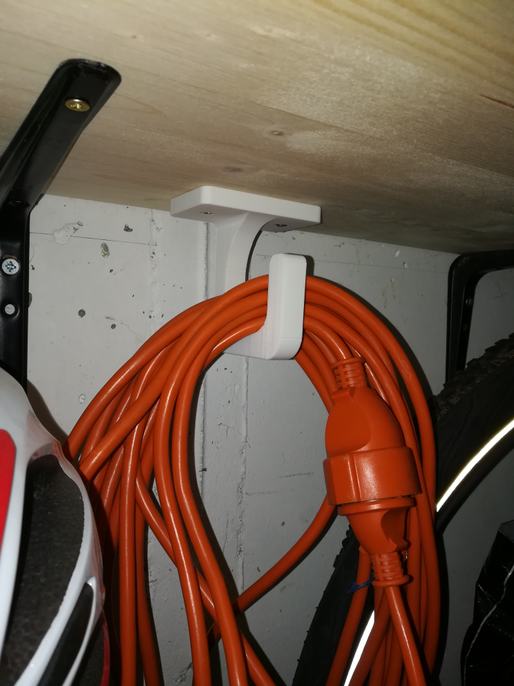 cable hook for extension cords 240Volts - Kabelhaken Verlängerungskabel 240V