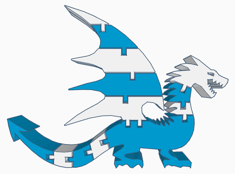 Two Winged Flexi Dragon Remix