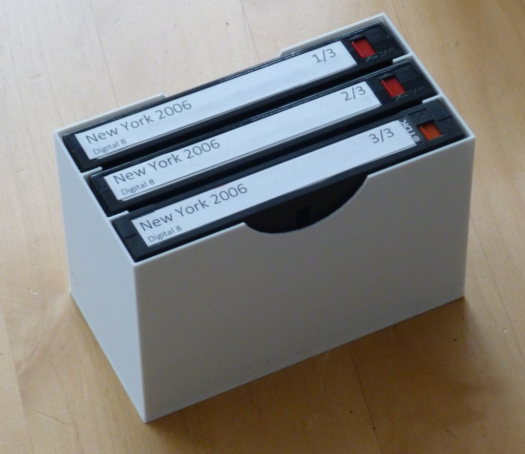 Customizable Camcorder Cassette Rack