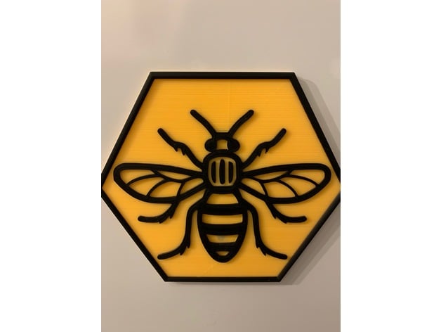Manchester Bee In Hexagon