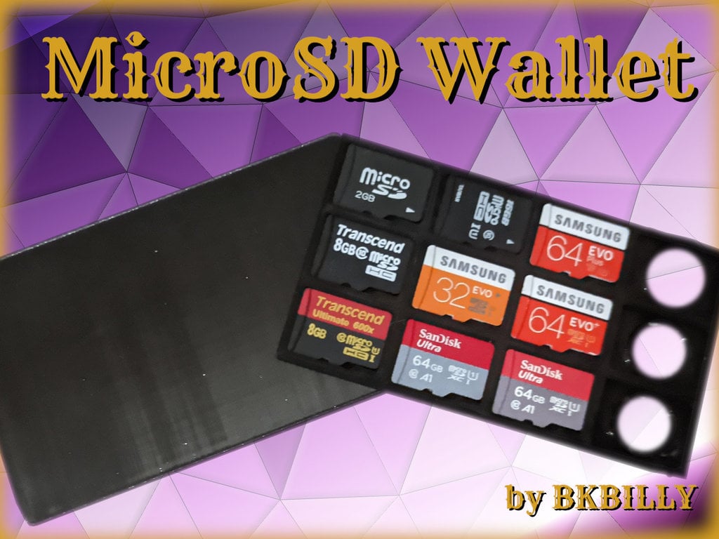 MicroSD Card Wallet (Locks in place)