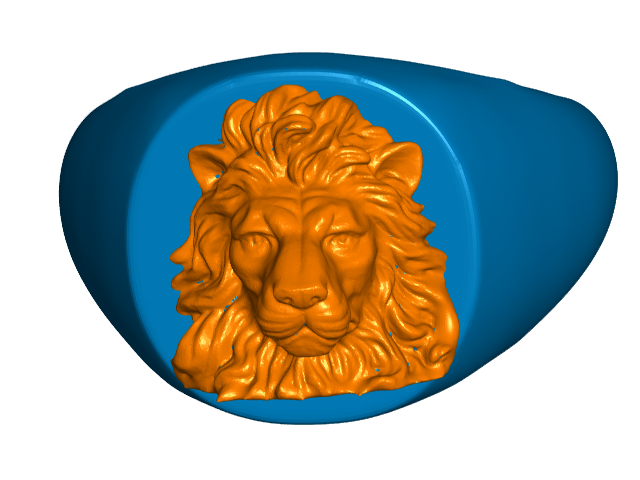 Lion Signet Ring with Resizing Instructions