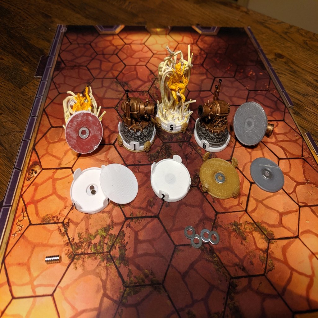 Gloomhaven Magnetic Numbered Base Markers