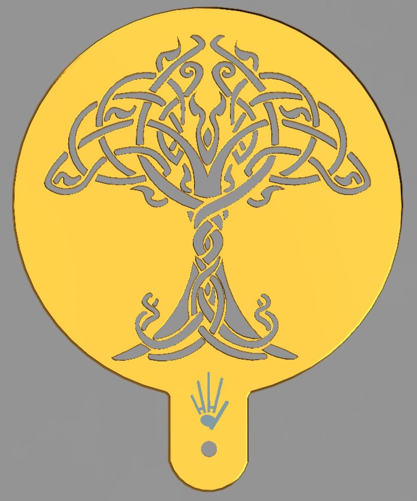 Bread Stencil - Celtic 6 Design Tree of Life