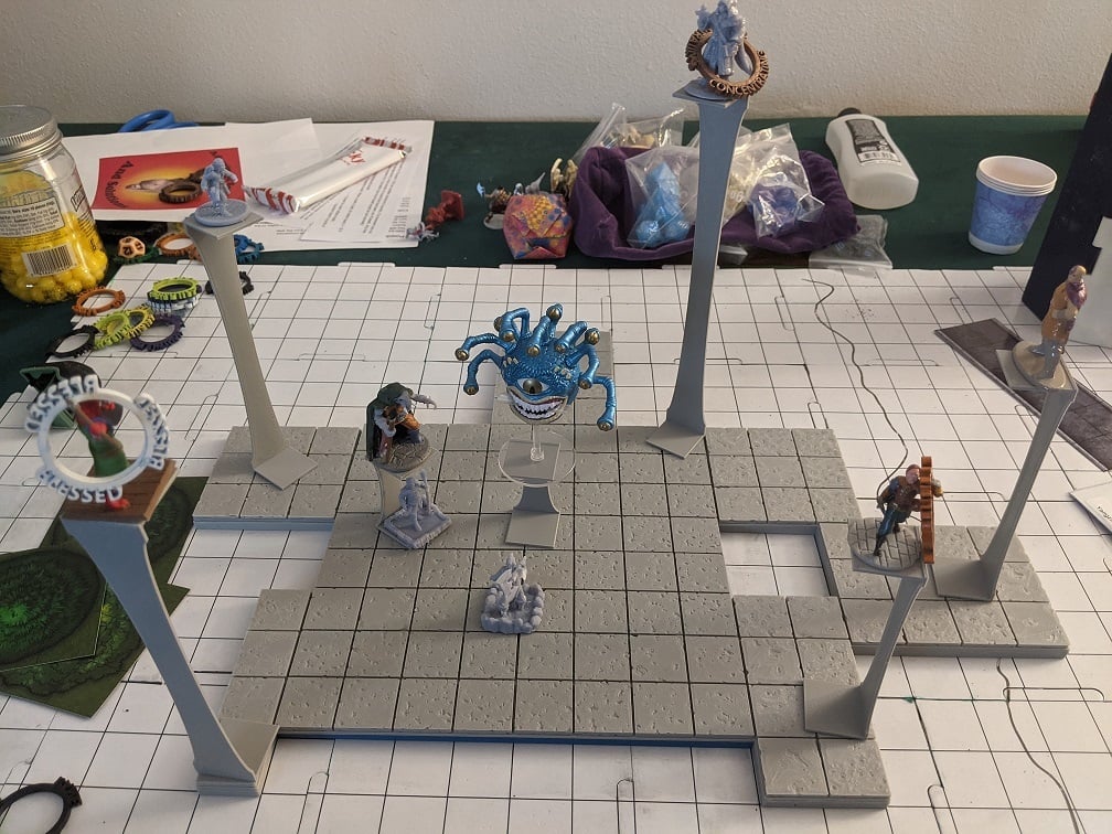 DnD Mini Risers for flying and/or underwater combat Version 2