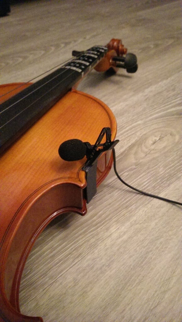 Violin mic mounting clip