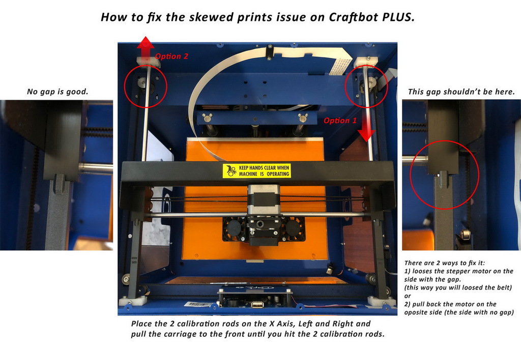 Fix Skewed prints on Crafbot PLUS 