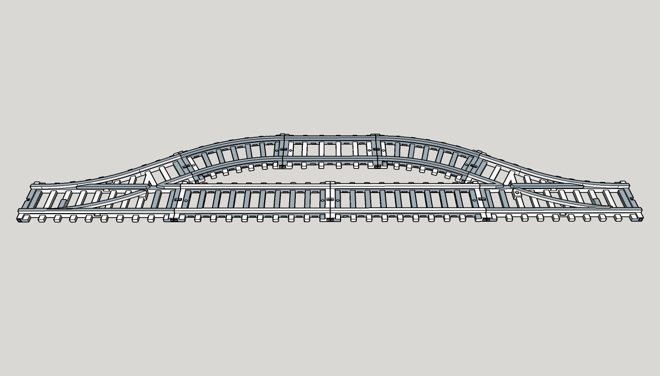 Switch track for TKTrain - A kBricks based train system