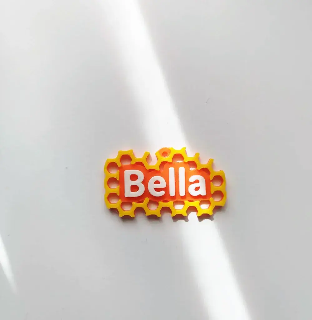 Honeycomb Name Tag - Bella