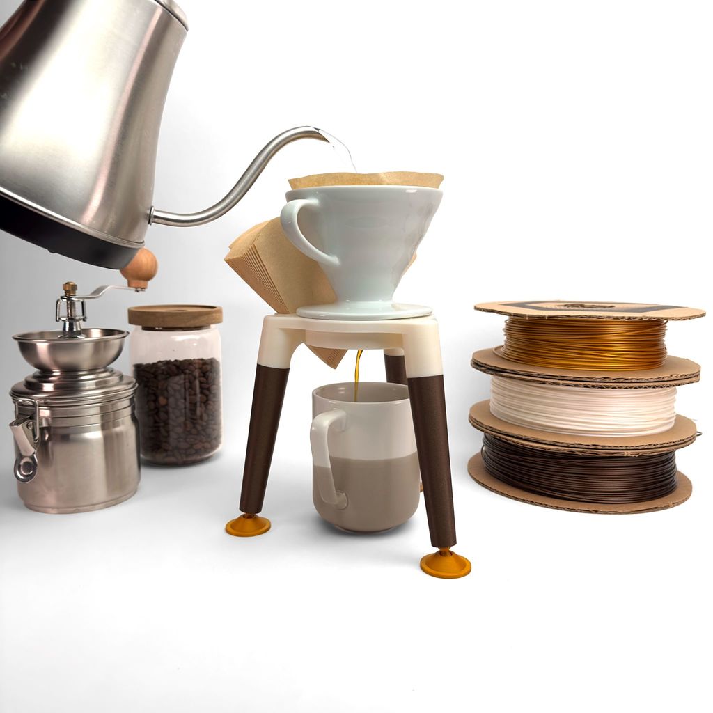 Protopasta 3D Printable Coffee Pour Over Stand Assembly