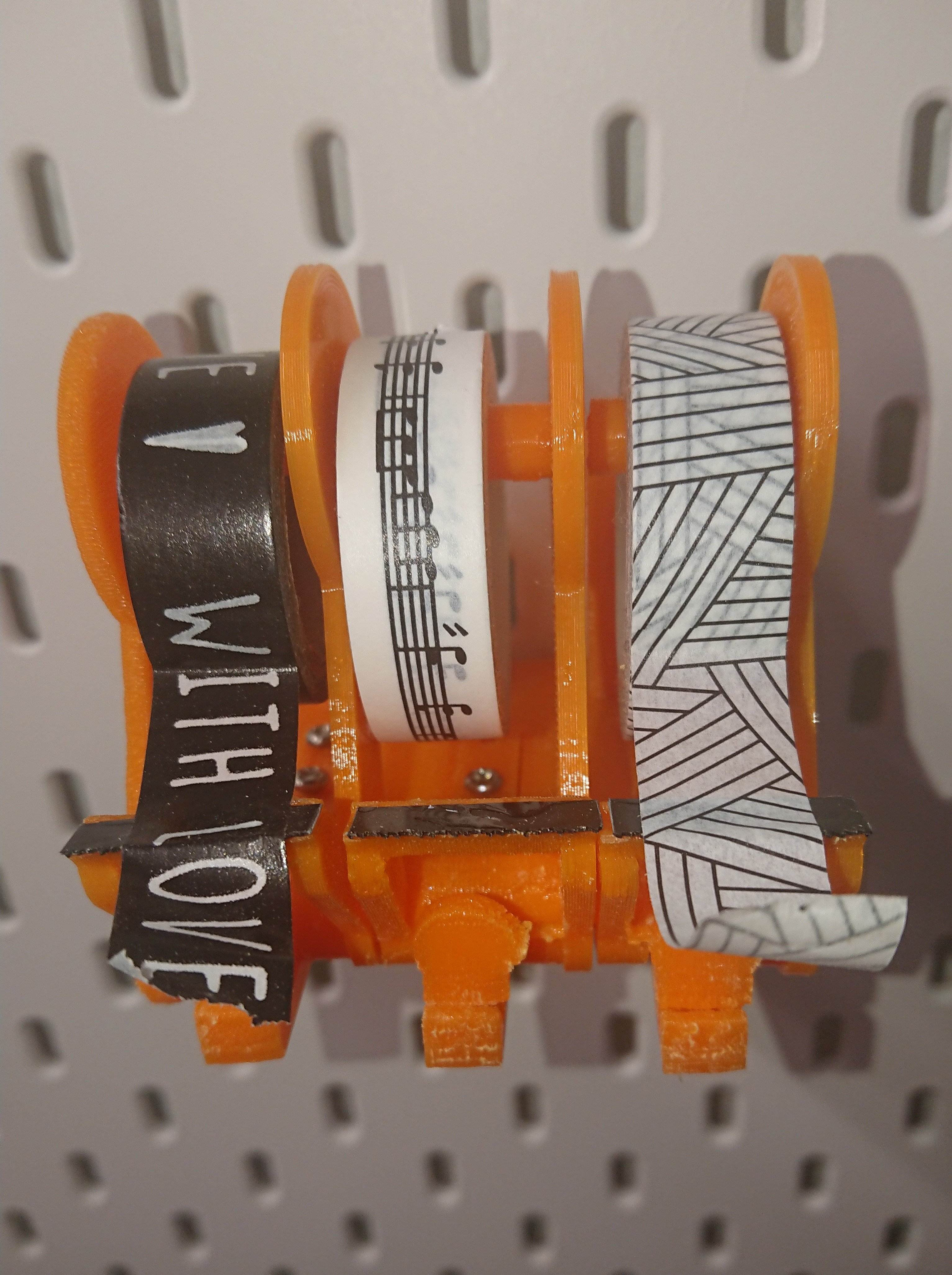3-fach Tape-Abroller für IKEA Skadis Lochwand (Tesa, Iso-Band, Washi-Tape uvm)
