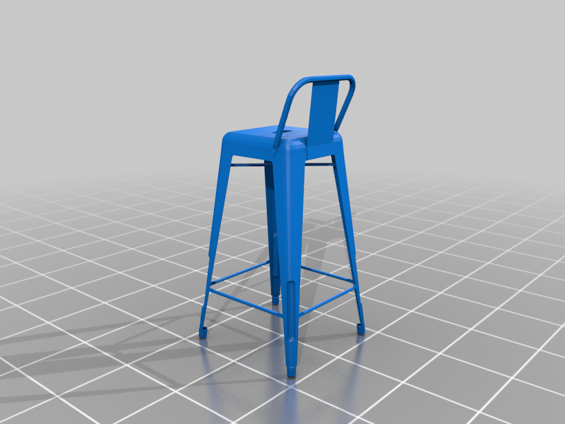 bar stool 3d model in obj format