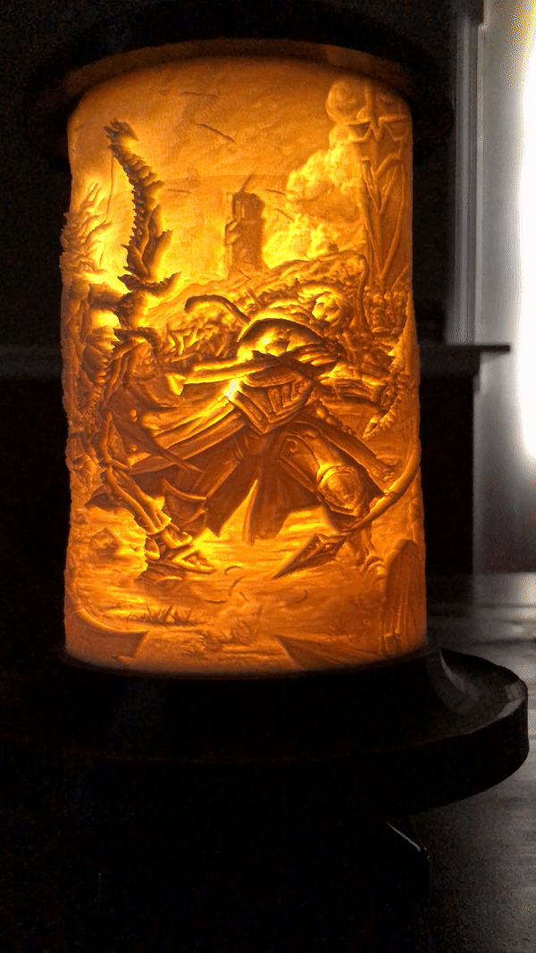 Cylindrical Lithophane Lantern