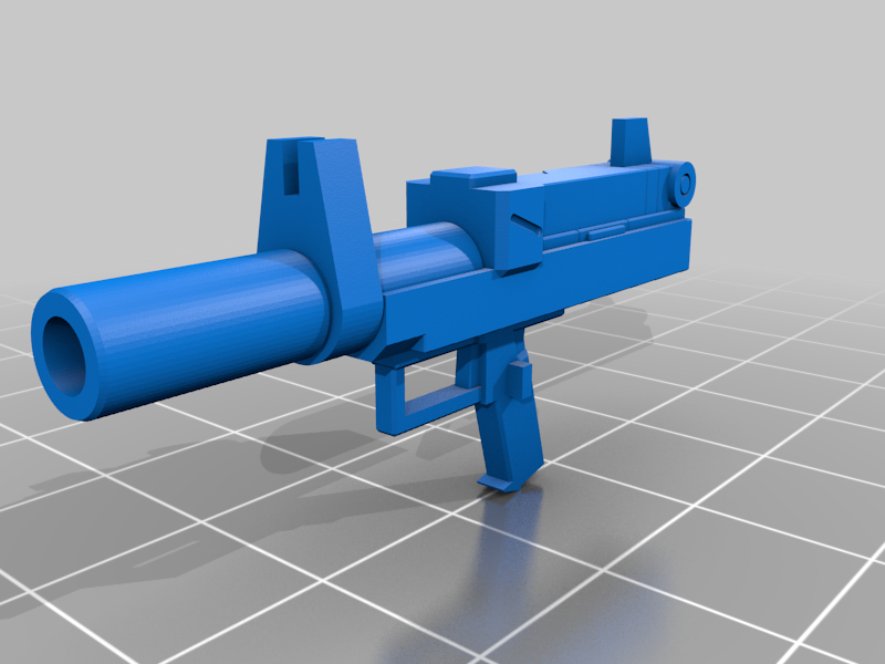 MHW01-3-GM Assault Beam handgun with silencer III 3D print file