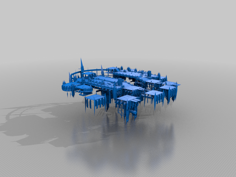 fortress (destroyed) and debris - bfg - terrain