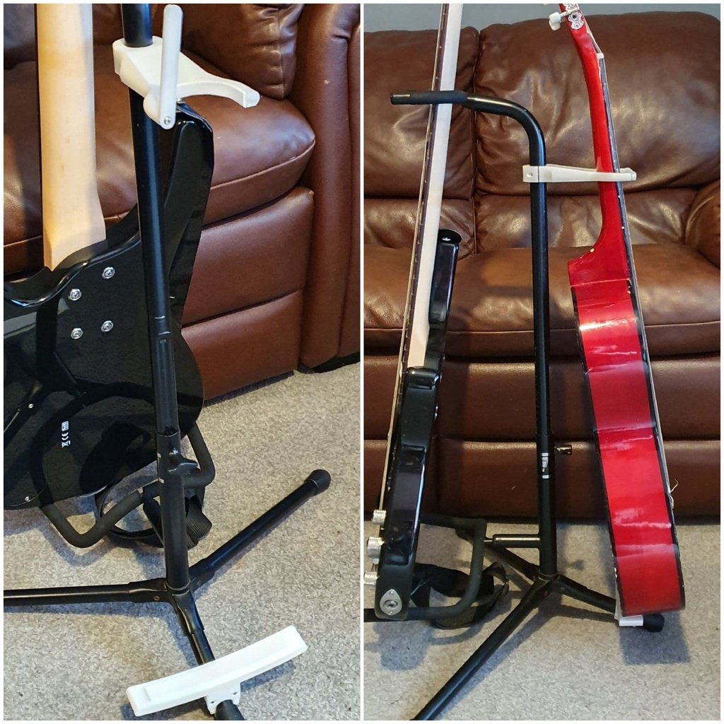 Acoustic guitar mount for guitar stand