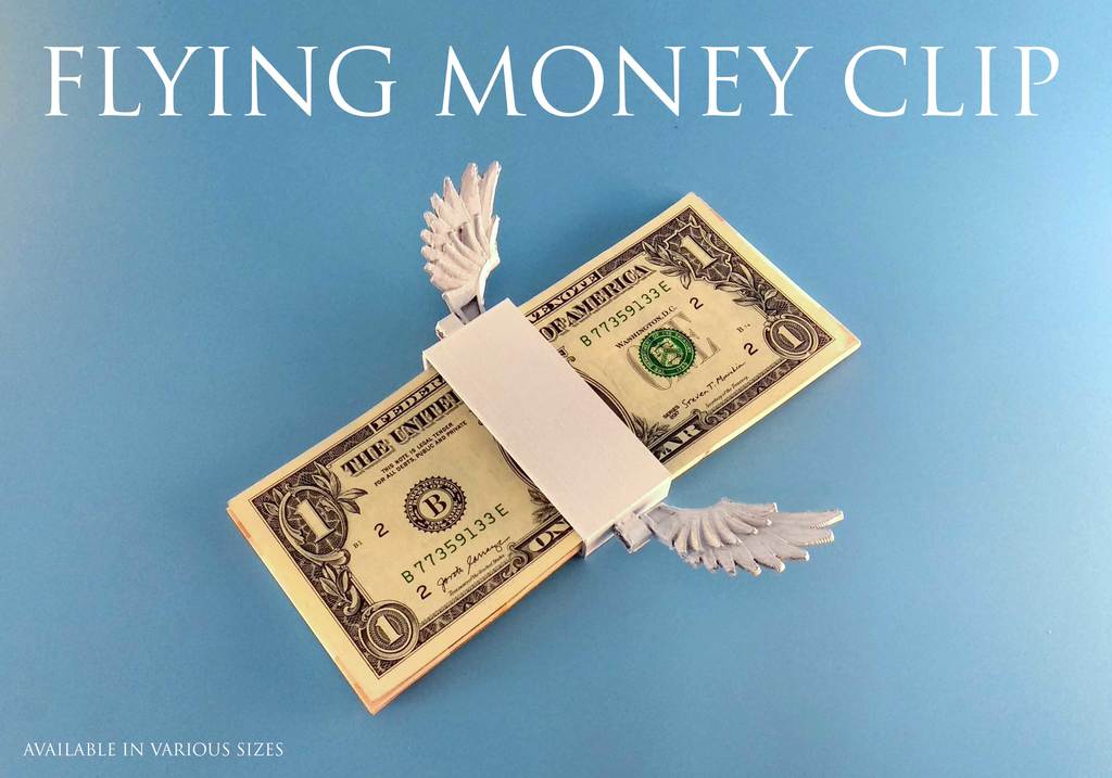 Money with Wings Emoji - Money Clip