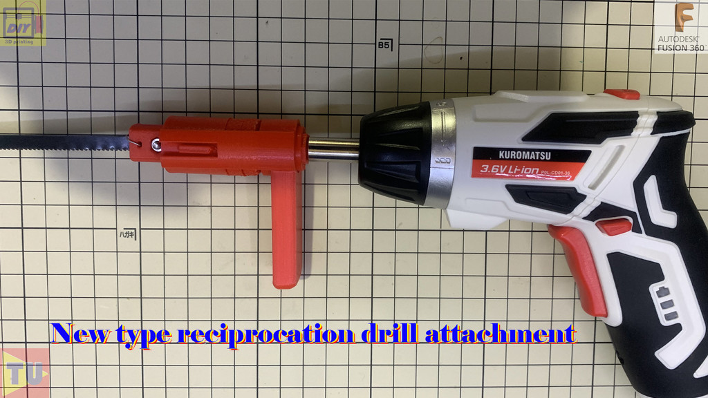 New type linear reciprocation drill attachment