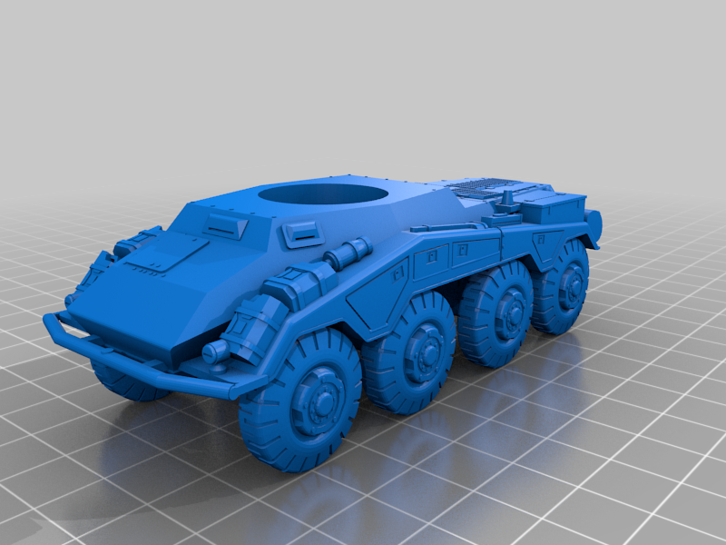 Sd.Kfz 234/2 - Solid version for easy resin printing