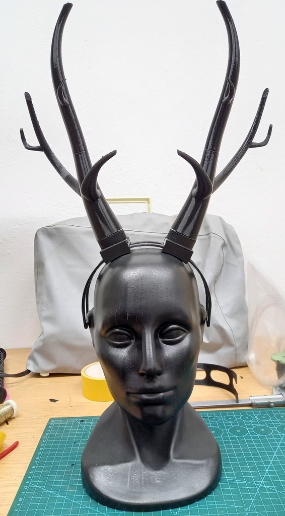 Deer horns on a headband