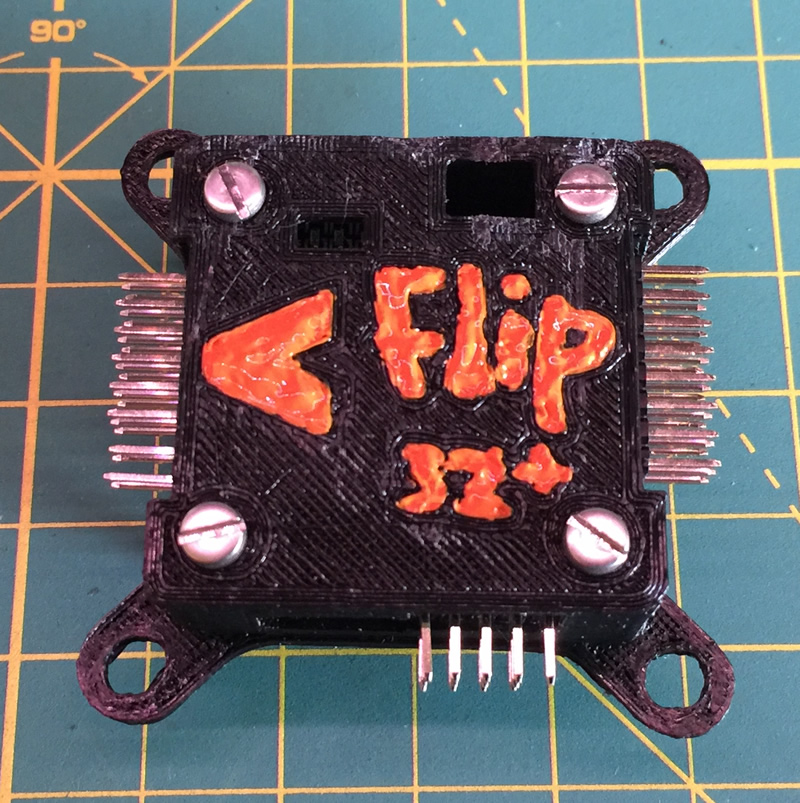 Flip32+ Top and Bottom Case - Angled Pins