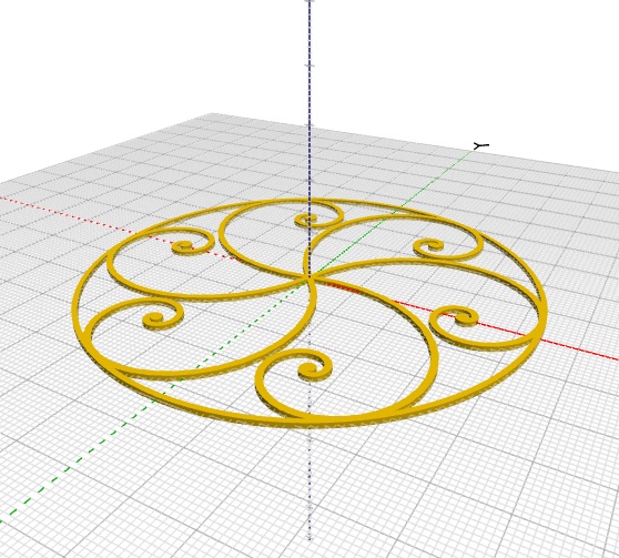 Golden Spiral Snowflake - simplified pattern