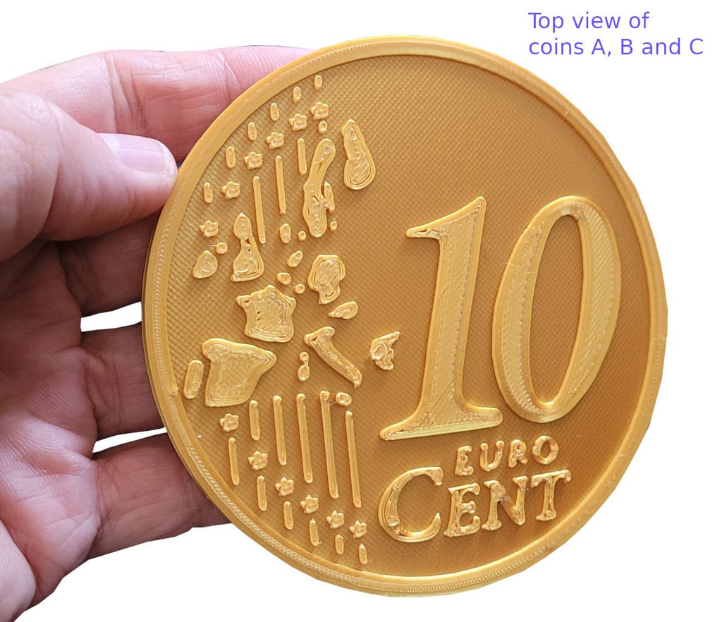 Coin coaster Euro 10 cent