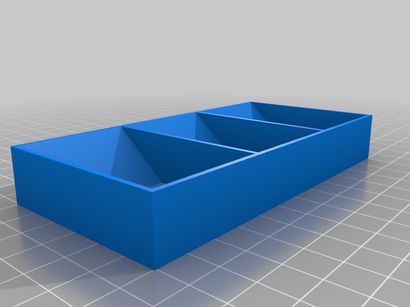 Board Game Component Tray - 120x60x18 3Divisions