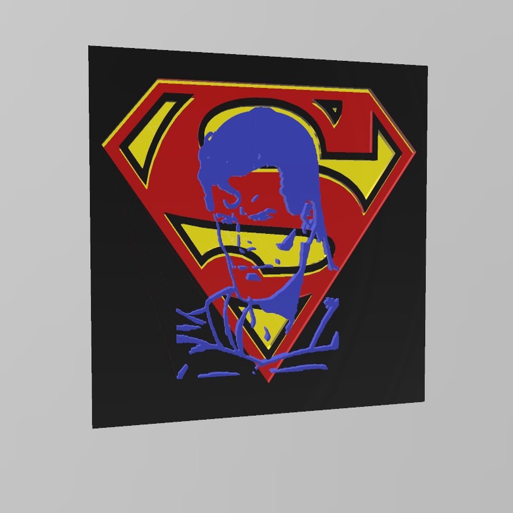 Multi-Material Superman The Man of Steel Haunted Symbol