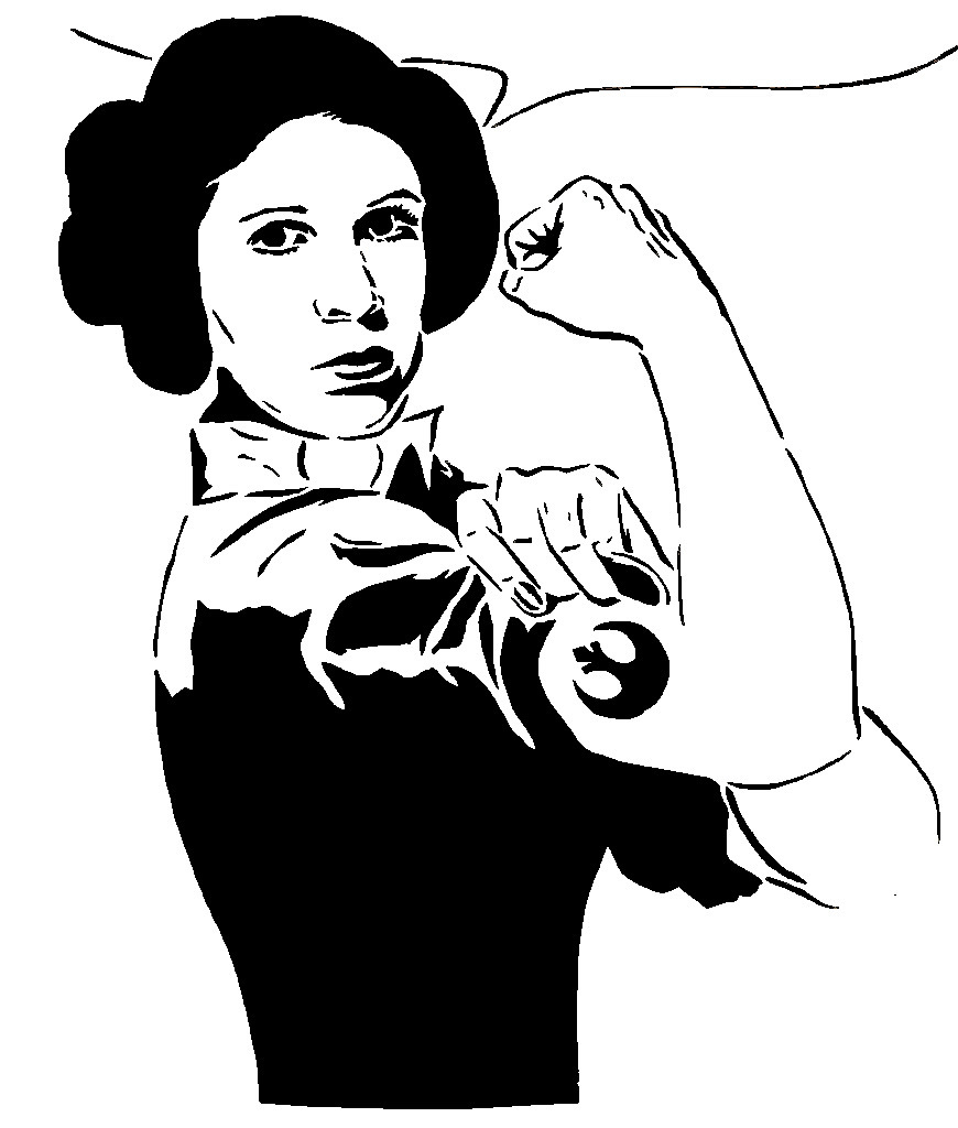 Princess Leia stencil 5