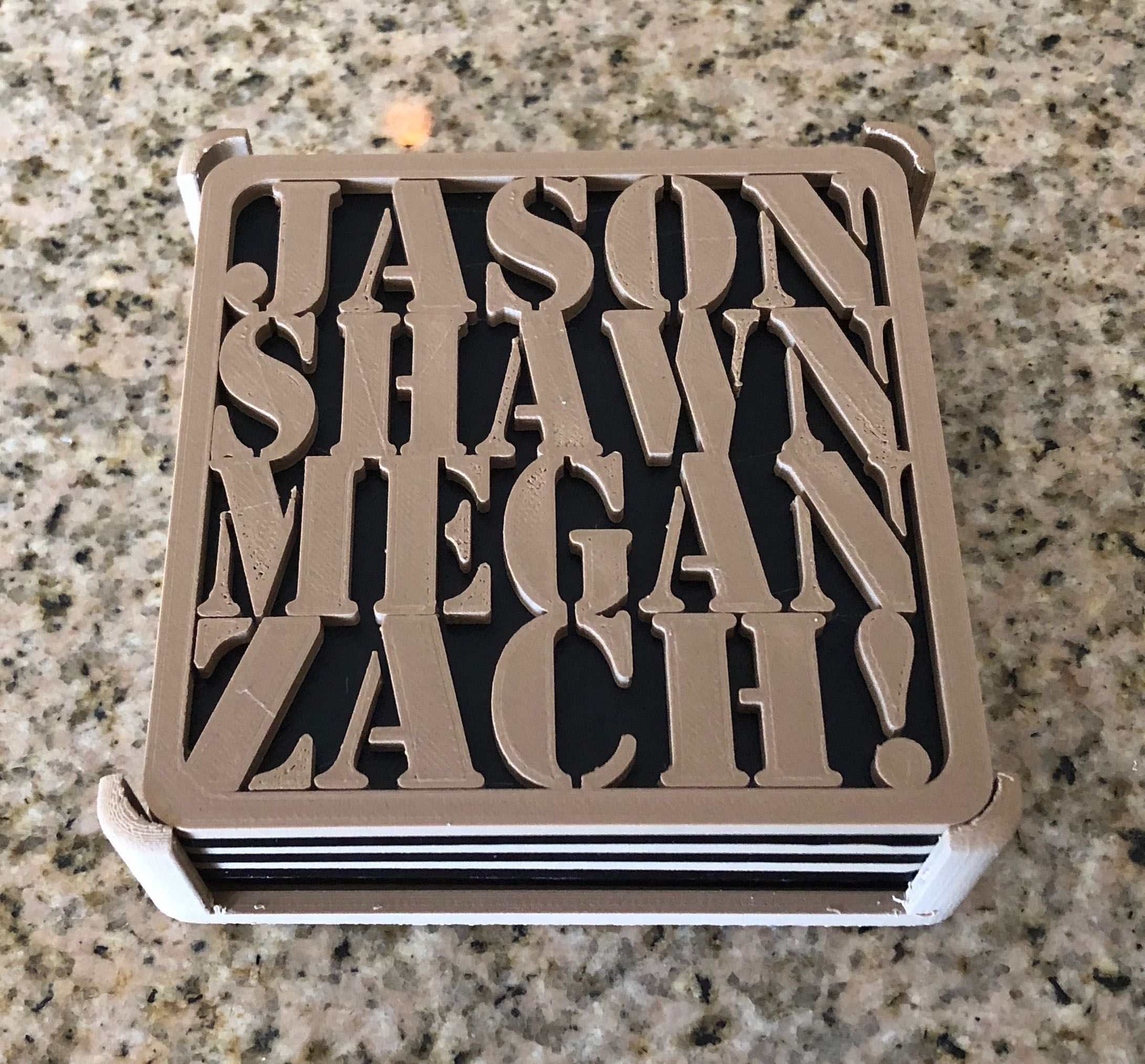 Customizable Coasters with Holder