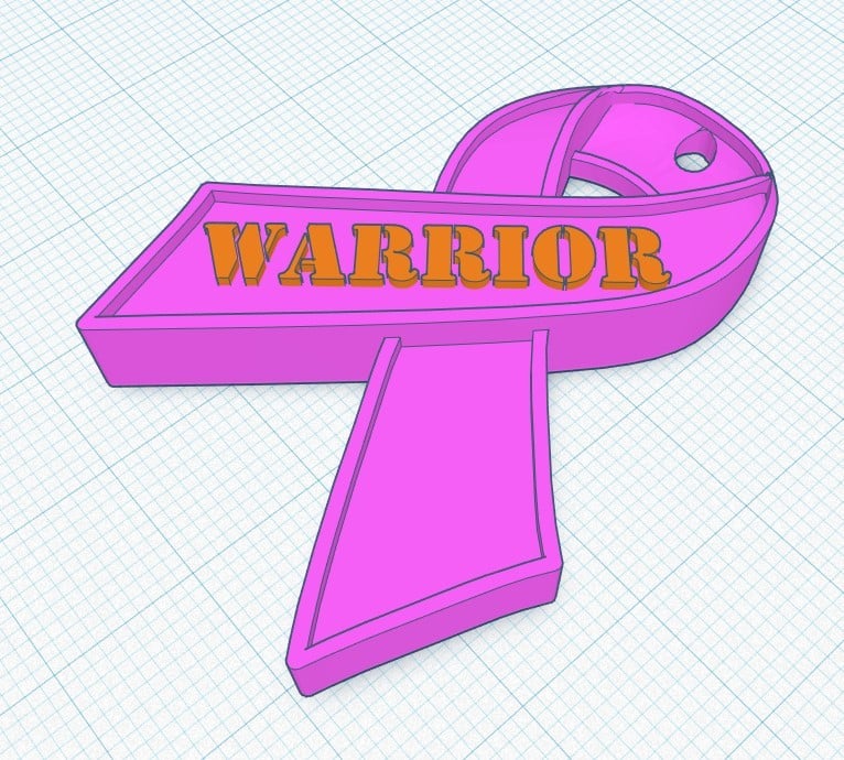 Cancer Fighting Warrior Ribbon