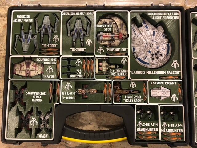 X-Wing Scum & Villainy Bins for Stanley Storage Containers
