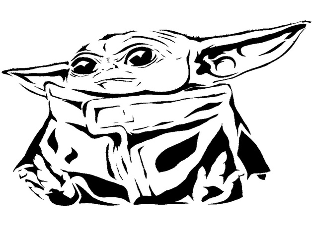 Free Free 349 Stencil Baby Yoda Svg Cricut SVG PNG EPS DXF File